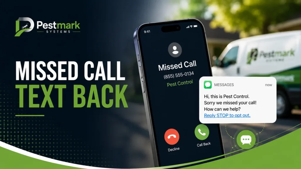 missed call textback for pest control